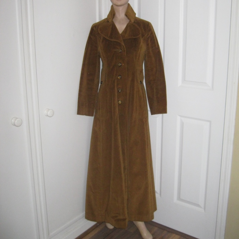 Very very very vintage long coat, brown, Sz XS - Picture 5 of 5